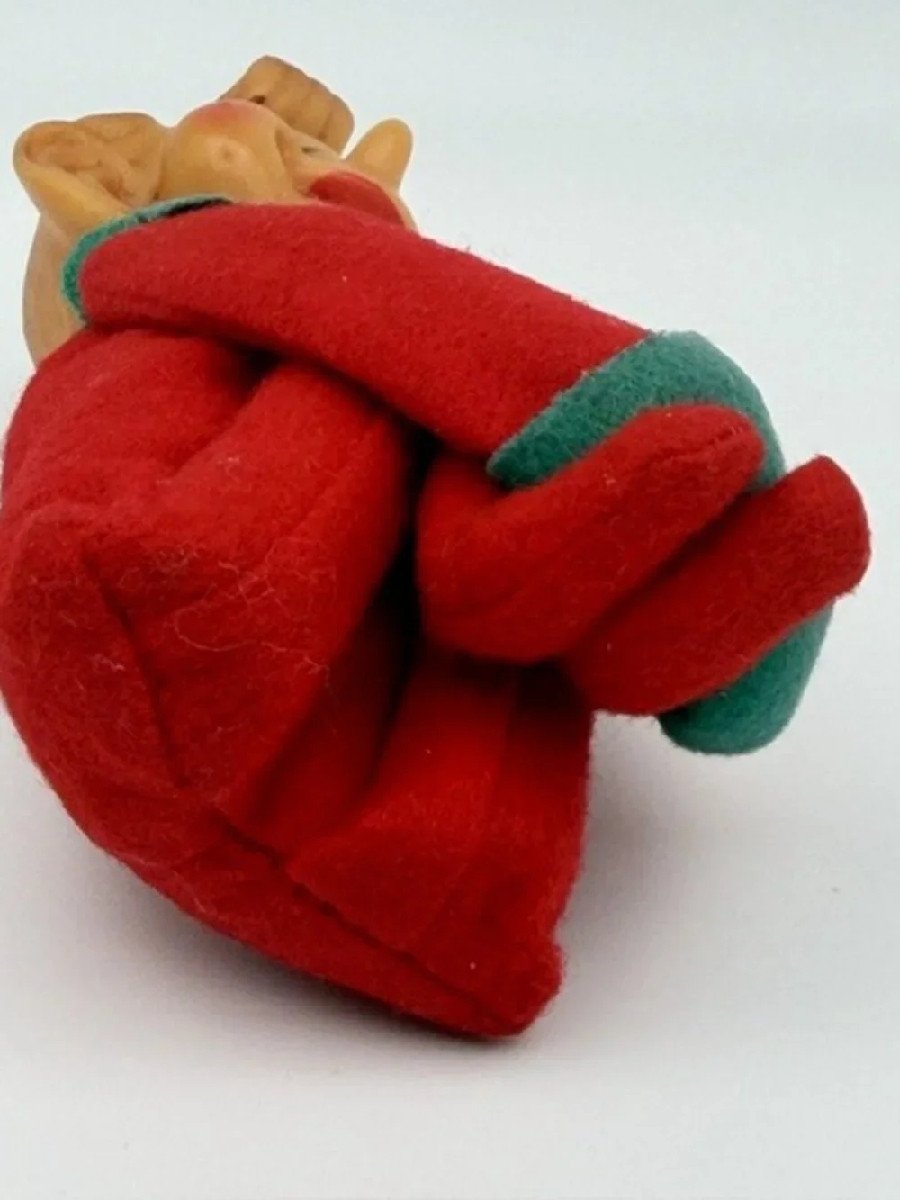 Vintage Pixie Elf Knee Hugger Shelf Sitter Christmas Figure Ornament 4.75